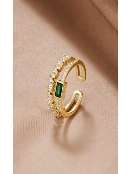 Emerald Promise Gold Plated Ring