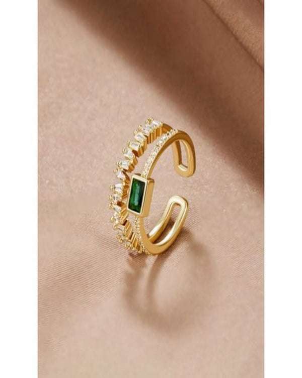 Emerald Promise Gold Plated Ring