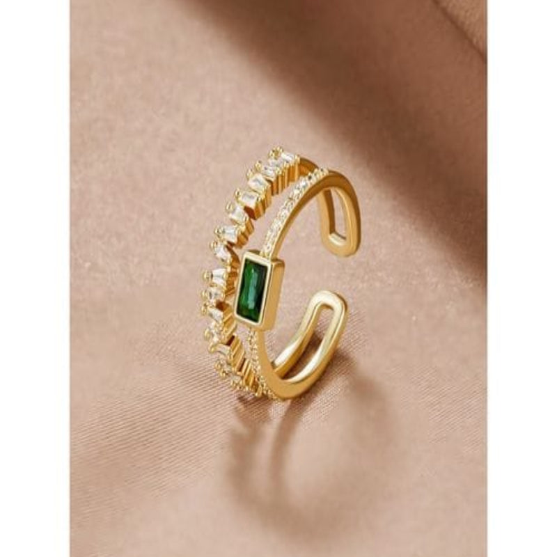 Emerald Promise Gold Plated Ring