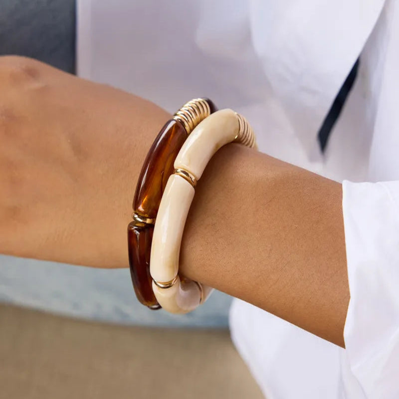 Solmira Gold Plated Resin Bracelet