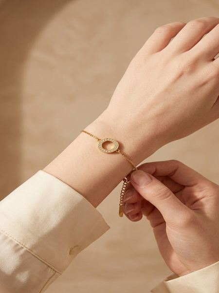 Halo 16 k Gold Plated Bracelet