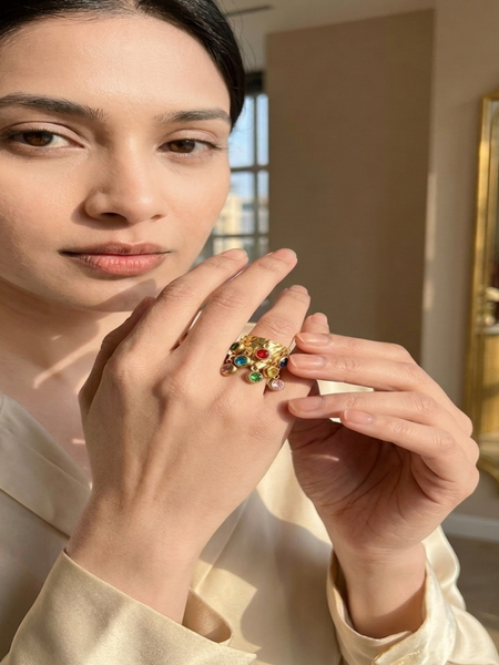Astra Prism 18K Gold Plated Ring