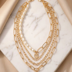 Stellar Crush Stack Gold Plated Chain