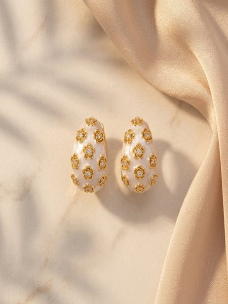Selena Gold Plated Huggies