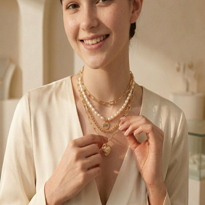 Stellar Crush Stack Gold Plated Chain