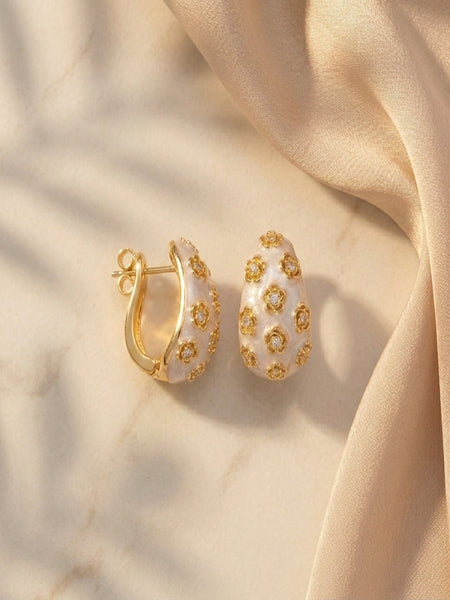 Selena Gold Plated Huggies