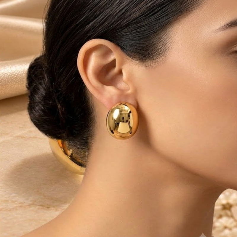Solaris Stud Gold plated Earrings