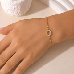 Halo 16 k Gold Plated Bracelet