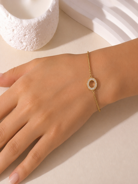 Halo 16 k Gold Plated Bracelet