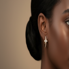 The Juliet Starburst Pave Hoops: Celestial Radiance