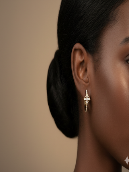 The Juliet Starburst Pave Hoops: Celestial Radiance
