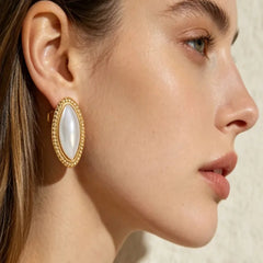 Moon Beam Earrings Gold Plated