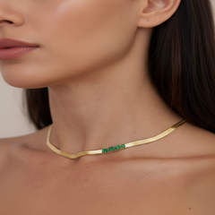 Emerald Promise Gold Plated Chain