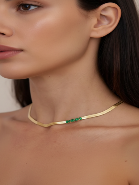 Emerald Promise Gold Plated Chain